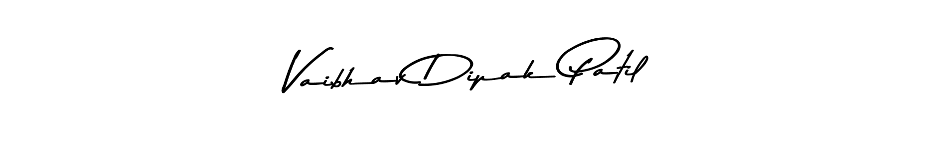 Create a beautiful signature design for name Vaibhav Dipak Patil. With this signature (Asem Kandis PERSONAL USE) fonts, you can make a handwritten signature for free. Vaibhav Dipak Patil signature style 9 images and pictures png