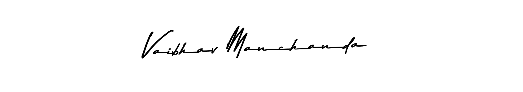 Use a signature maker to create a handwritten signature online. With this signature software, you can design (Asem Kandis PERSONAL USE) your own signature for name Vaibhav Manchanda. Vaibhav Manchanda signature style 9 images and pictures png