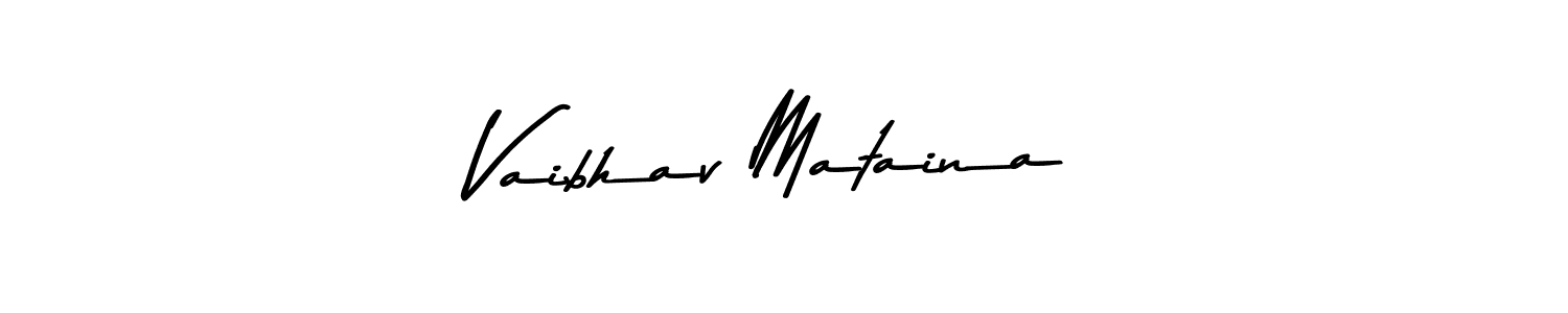 Also we have Vaibhav Mataina name is the best signature style. Create professional handwritten signature collection using Asem Kandis PERSONAL USE autograph style. Vaibhav Mataina signature style 9 images and pictures png