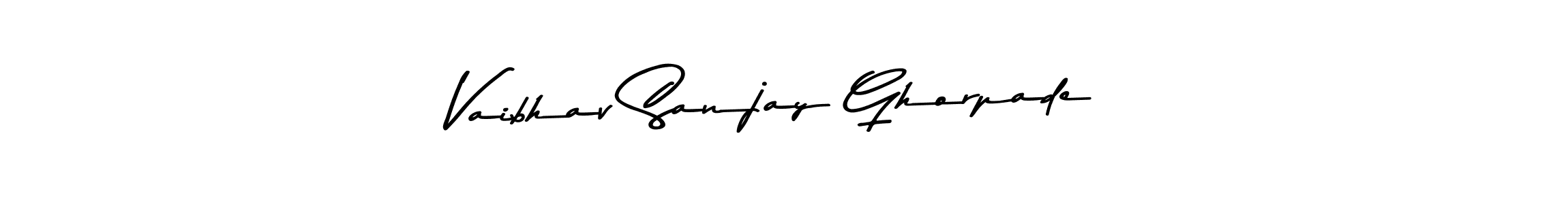if you are searching for the best signature style for your name Vaibhav Sanjay Ghorpade. so please give up your signature search. here we have designed multiple signature styles  using Asem Kandis PERSONAL USE. Vaibhav Sanjay Ghorpade signature style 9 images and pictures png