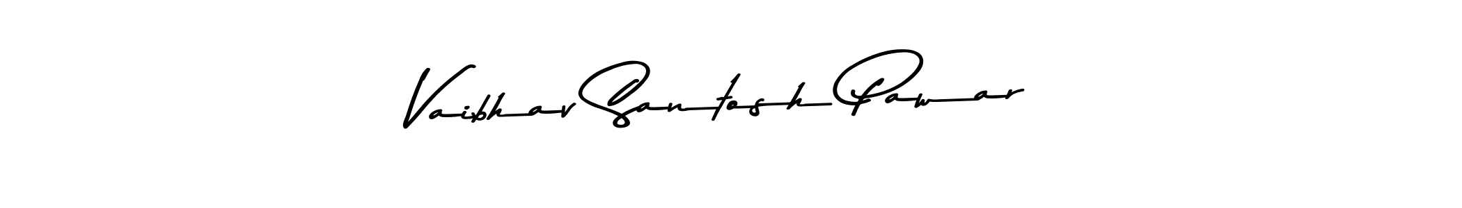 How to make Vaibhav Santosh Pawar name signature. Use Asem Kandis PERSONAL USE style for creating short signs online. This is the latest handwritten sign. Vaibhav Santosh Pawar signature style 9 images and pictures png