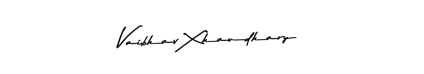 How to make Vaibhav Xhaudhary name signature. Use Asem Kandis PERSONAL USE style for creating short signs online. This is the latest handwritten sign. Vaibhav Xhaudhary signature style 9 images and pictures png