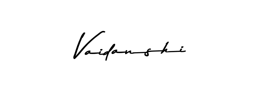 How to make Vaidanshi name signature. Use Asem Kandis PERSONAL USE style for creating short signs online. This is the latest handwritten sign. Vaidanshi signature style 9 images and pictures png