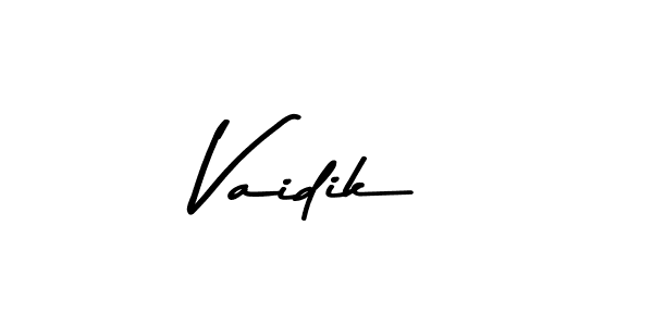 Vaidik stylish signature style. Best Handwritten Sign (Asem Kandis PERSONAL USE) for my name. Handwritten Signature Collection Ideas for my name Vaidik. Vaidik signature style 9 images and pictures png