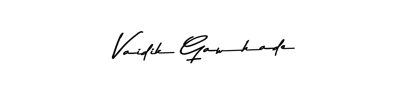 You can use this online signature creator to create a handwritten signature for the name Vaidik Gawhade. This is the best online autograph maker. Vaidik Gawhade signature style 9 images and pictures png