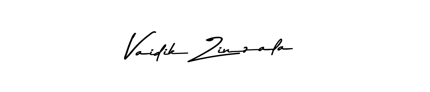 Also we have Vaidik Zinzala name is the best signature style. Create professional handwritten signature collection using Asem Kandis PERSONAL USE autograph style. Vaidik Zinzala signature style 9 images and pictures png