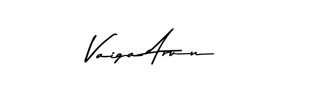 Also You can easily find your signature by using the search form. We will create Vaiga Arun name handwritten signature images for you free of cost using Asem Kandis PERSONAL USE sign style. Vaiga Arun signature style 9 images and pictures png