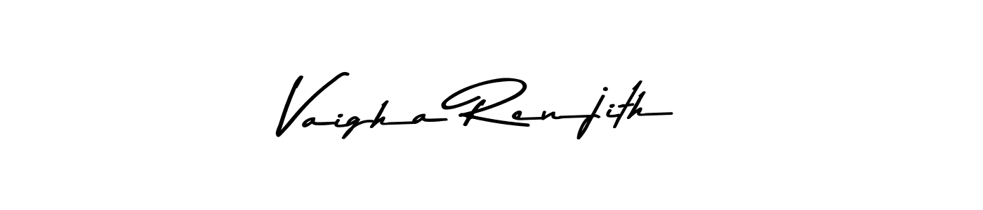 Make a beautiful signature design for name Vaigha Renjith. Use this online signature maker to create a handwritten signature for free. Vaigha Renjith signature style 9 images and pictures png