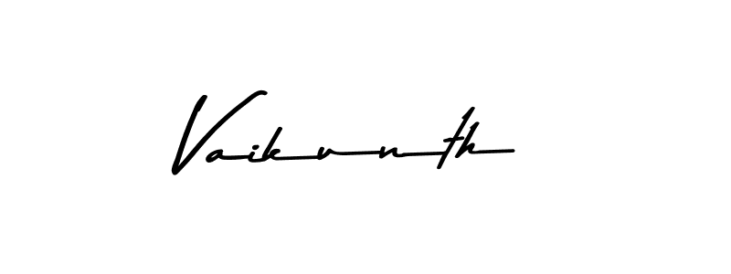 Also we have Vaikunth name is the best signature style. Create professional handwritten signature collection using Asem Kandis PERSONAL USE autograph style. Vaikunth signature style 9 images and pictures png