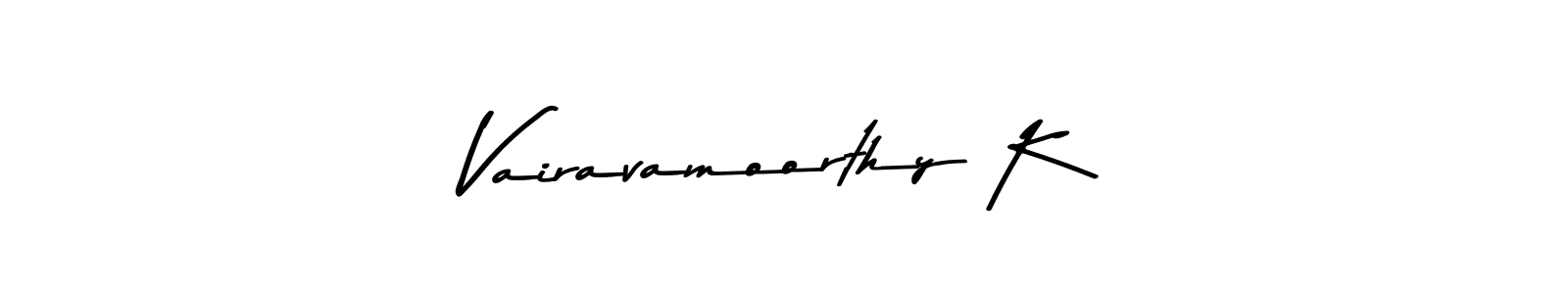 Make a beautiful signature design for name Vairavamoorthy K. Use this online signature maker to create a handwritten signature for free. Vairavamoorthy K signature style 9 images and pictures png