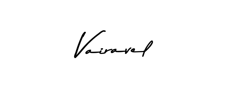 How to make Vairavel name signature. Use Asem Kandis PERSONAL USE style for creating short signs online. This is the latest handwritten sign. Vairavel signature style 9 images and pictures png