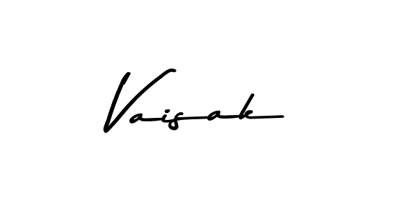 Create a beautiful signature design for name Vaisak. With this signature (Asem Kandis PERSONAL USE) fonts, you can make a handwritten signature for free. Vaisak signature style 9 images and pictures png