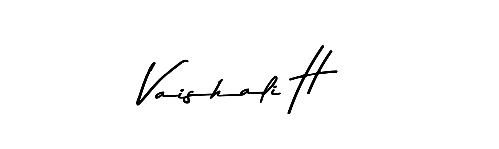 Design your own signature with our free online signature maker. With this signature software, you can create a handwritten (Asem Kandis PERSONAL USE) signature for name Vaishali H. Vaishali H signature style 9 images and pictures png