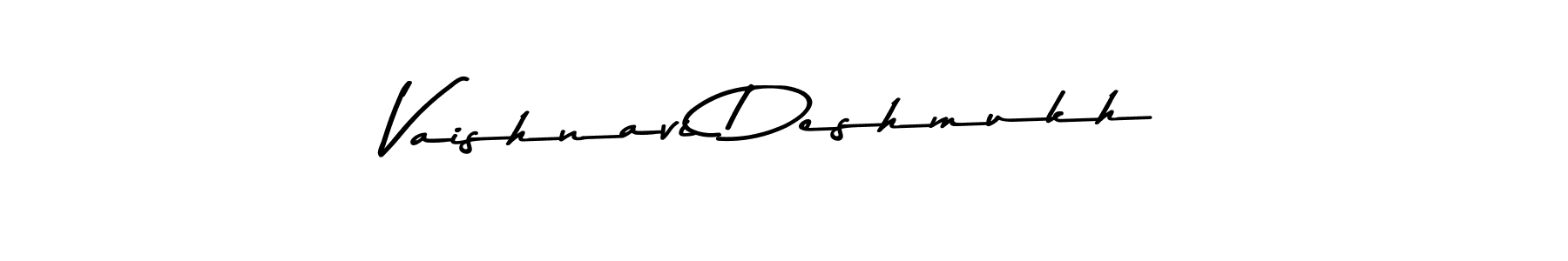 How to make Vaishnavi Deshmukh name signature. Use Asem Kandis PERSONAL USE style for creating short signs online. This is the latest handwritten sign. Vaishnavi Deshmukh signature style 9 images and pictures png