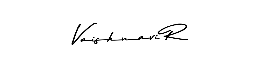 How to make Vaishnavi R name signature. Use Asem Kandis PERSONAL USE style for creating short signs online. This is the latest handwritten sign. Vaishnavi R signature style 9 images and pictures png