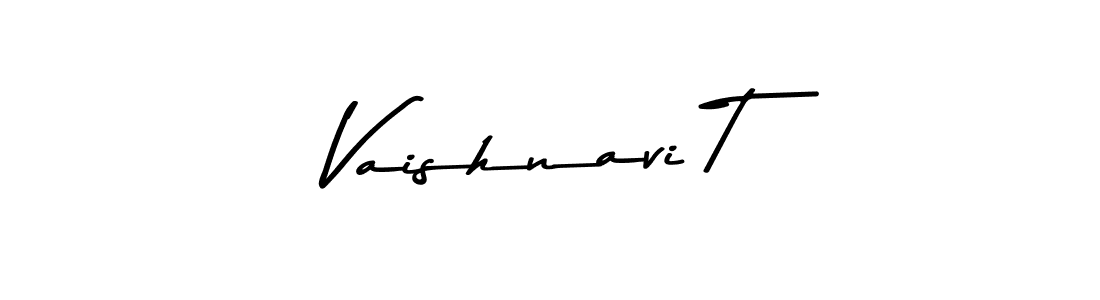 How to make Vaishnavi T signature? Asem Kandis PERSONAL USE is a professional autograph style. Create handwritten signature for Vaishnavi T name. Vaishnavi T signature style 9 images and pictures png
