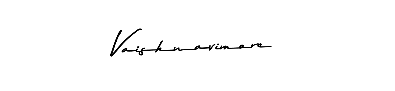 How to make Vaishnavimore name signature. Use Asem Kandis PERSONAL USE style for creating short signs online. This is the latest handwritten sign. Vaishnavimore signature style 9 images and pictures png