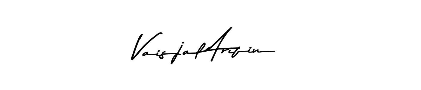 Create a beautiful signature design for name Vaisjal Arifin. With this signature (Asem Kandis PERSONAL USE) fonts, you can make a handwritten signature for free. Vaisjal Arifin signature style 9 images and pictures png