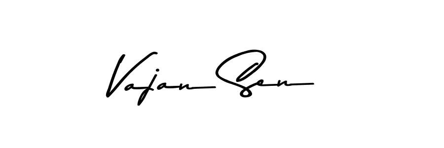 How to make Vajan Sen name signature. Use Asem Kandis PERSONAL USE style for creating short signs online. This is the latest handwritten sign. Vajan Sen signature style 9 images and pictures png