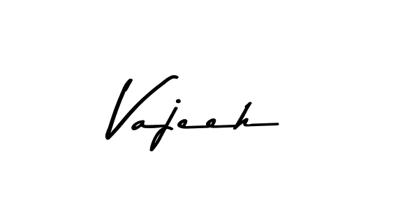 Make a beautiful signature design for name Vajeeh. With this signature (Asem Kandis PERSONAL USE) style, you can create a handwritten signature for free. Vajeeh signature style 9 images and pictures png