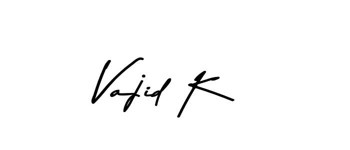 You can use this online signature creator to create a handwritten signature for the name Vajid K. This is the best online autograph maker. Vajid K signature style 9 images and pictures png