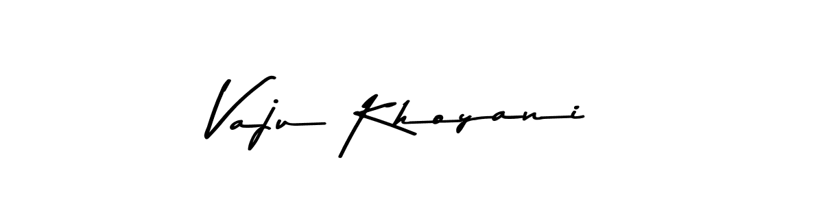 How to make Vaju Khoyani name signature. Use Asem Kandis PERSONAL USE style for creating short signs online. This is the latest handwritten sign. Vaju Khoyani signature style 9 images and pictures png