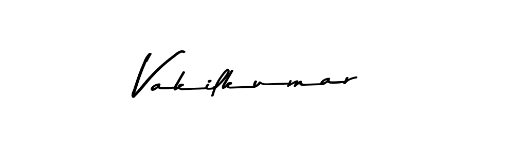 Create a beautiful signature design for name Vakilkumar. With this signature (Asem Kandis PERSONAL USE) fonts, you can make a handwritten signature for free. Vakilkumar signature style 9 images and pictures png