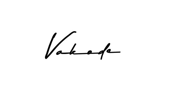 How to make Vakode name signature. Use Asem Kandis PERSONAL USE style for creating short signs online. This is the latest handwritten sign. Vakode signature style 9 images and pictures png