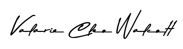 Similarly Asem Kandis PERSONAL USE is the best handwritten signature design. Signature creator online. You can use it as an online autograph creator for name Valarie Cleo Walcott. Valarie Cleo Walcott signature style 9 images and pictures png