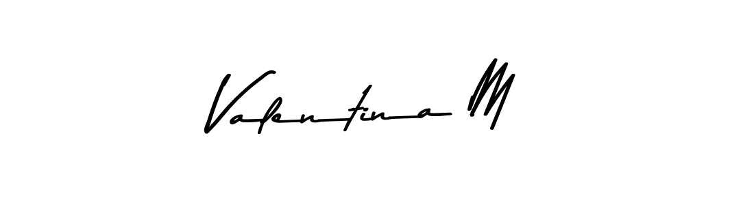 Design your own signature with our free online signature maker. With this signature software, you can create a handwritten (Asem Kandis PERSONAL USE) signature for name Valentina M. Valentina M signature style 9 images and pictures png