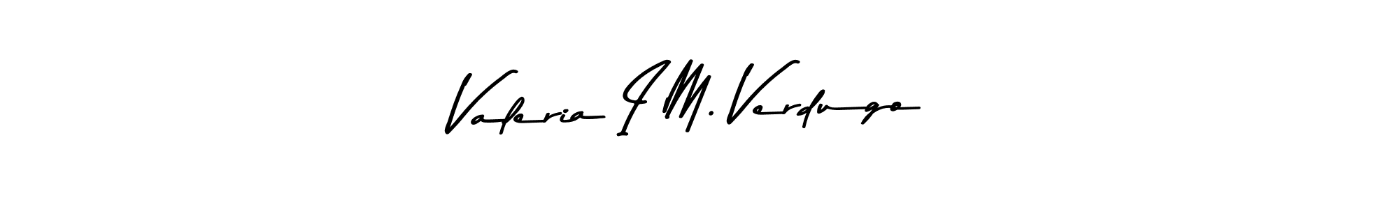 Use a signature maker to create a handwritten signature online. With this signature software, you can design (Asem Kandis PERSONAL USE) your own signature for name Valeria I M. Verdugo. Valeria I M. Verdugo signature style 9 images and pictures png