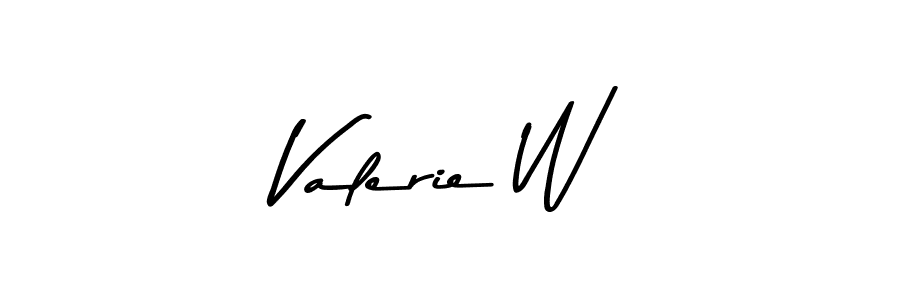 Create a beautiful signature design for name Valerie W. With this signature (Asem Kandis PERSONAL USE) fonts, you can make a handwritten signature for free. Valerie W signature style 9 images and pictures png