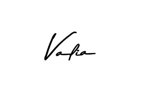 Design your own signature with our free online signature maker. With this signature software, you can create a handwritten (Asem Kandis PERSONAL USE) signature for name Valia. Valia signature style 9 images and pictures png