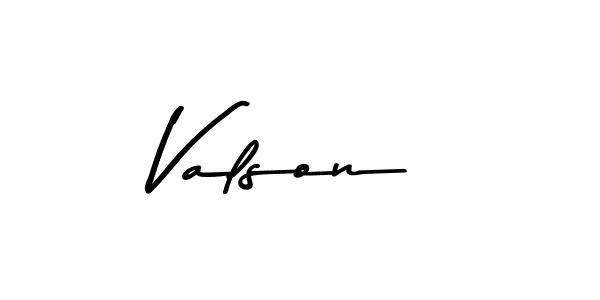 How to make Valson name signature. Use Asem Kandis PERSONAL USE style for creating short signs online. This is the latest handwritten sign. Valson signature style 9 images and pictures png