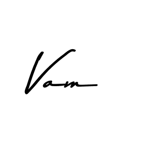 Vam stylish signature style. Best Handwritten Sign (Asem Kandis PERSONAL USE) for my name. Handwritten Signature Collection Ideas for my name Vam. Vam signature style 9 images and pictures png