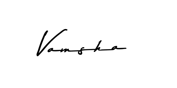 Use a signature maker to create a handwritten signature online. With this signature software, you can design (Asem Kandis PERSONAL USE) your own signature for name Vamsha. Vamsha signature style 9 images and pictures png