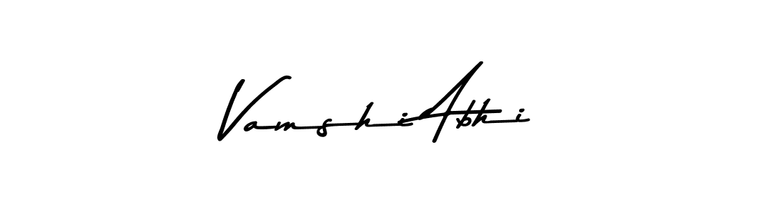 Create a beautiful signature design for name Vamshi Abhi. With this signature (Asem Kandis PERSONAL USE) fonts, you can make a handwritten signature for free. Vamshi Abhi signature style 9 images and pictures png