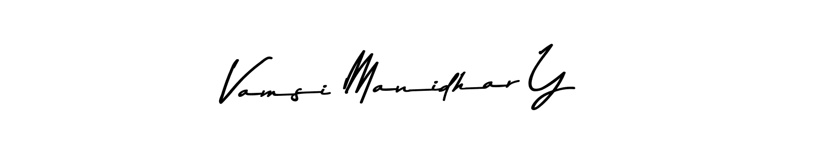 Also You can easily find your signature by using the search form. We will create Vamsi Manidhar Y name handwritten signature images for you free of cost using Asem Kandis PERSONAL USE sign style. Vamsi Manidhar Y signature style 9 images and pictures png