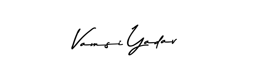 Create a beautiful signature design for name Vamsi Yadav. With this signature (Asem Kandis PERSONAL USE) fonts, you can make a handwritten signature for free. Vamsi Yadav signature style 9 images and pictures png