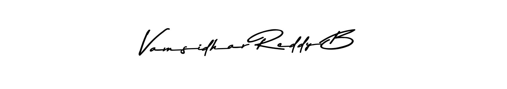 Create a beautiful signature design for name Vamsidhar Reddy B. With this signature (Asem Kandis PERSONAL USE) fonts, you can make a handwritten signature for free. Vamsidhar Reddy B signature style 9 images and pictures png