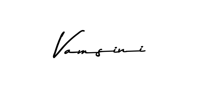 Make a beautiful signature design for name Vamsini. With this signature (Asem Kandis PERSONAL USE) style, you can create a handwritten signature for free. Vamsini signature style 9 images and pictures png