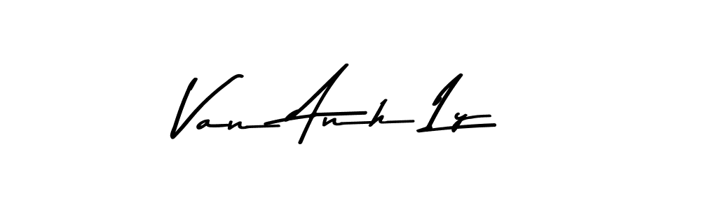 How to make Van Anh Ly name signature. Use Asem Kandis PERSONAL USE style for creating short signs online. This is the latest handwritten sign. Van Anh Ly signature style 9 images and pictures png