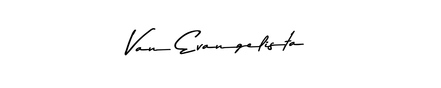 Create a beautiful signature design for name Van Evangelista. With this signature (Asem Kandis PERSONAL USE) fonts, you can make a handwritten signature for free. Van Evangelista signature style 9 images and pictures png
