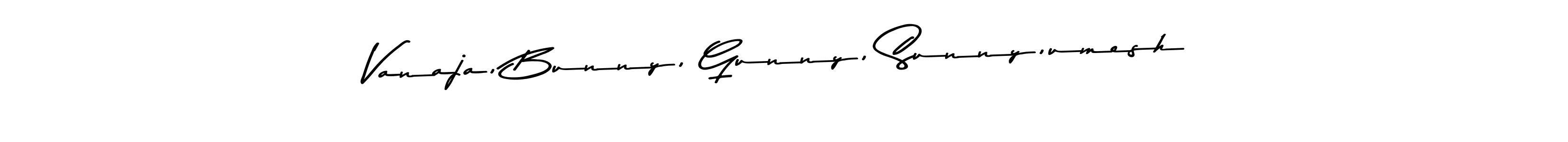 Vanaja, Bunny, Gunny, Sunny,umesh stylish signature style. Best Handwritten Sign (Asem Kandis PERSONAL USE) for my name. Handwritten Signature Collection Ideas for my name Vanaja, Bunny, Gunny, Sunny,umesh. Vanaja, Bunny, Gunny, Sunny,umesh signature style 9 images and pictures png