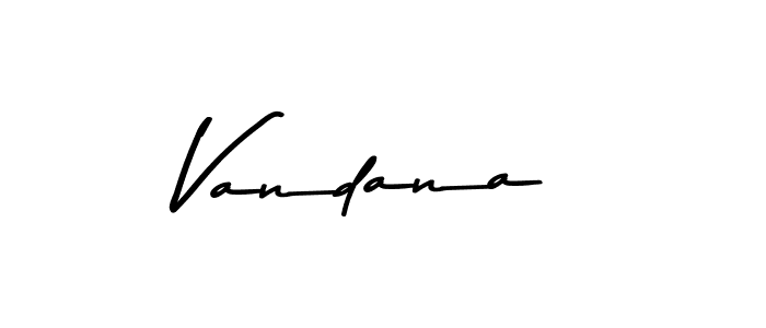 Design your own signature with our free online signature maker. With this signature software, you can create a handwritten (Asem Kandis PERSONAL USE) signature for name Vandana. Vandana signature style 9 images and pictures png