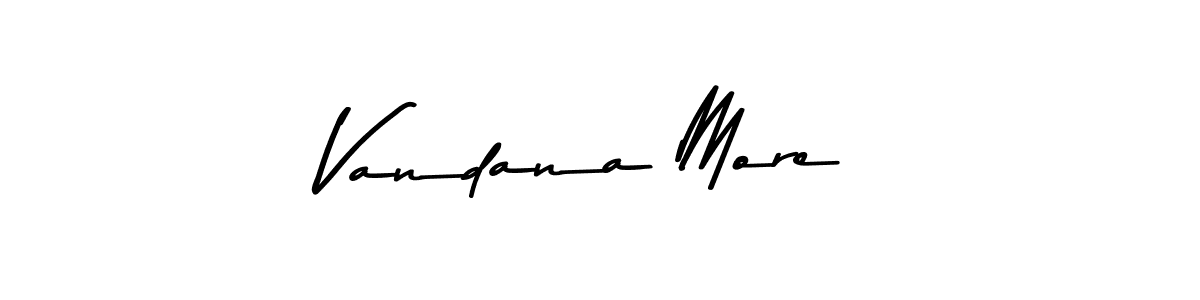 Use a signature maker to create a handwritten signature online. With this signature software, you can design (Asem Kandis PERSONAL USE) your own signature for name Vandana More. Vandana More signature style 9 images and pictures png