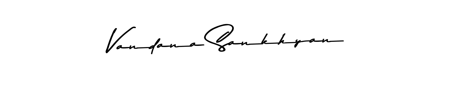 Create a beautiful signature design for name Vandana Sankhyan. With this signature (Asem Kandis PERSONAL USE) fonts, you can make a handwritten signature for free. Vandana Sankhyan signature style 9 images and pictures png