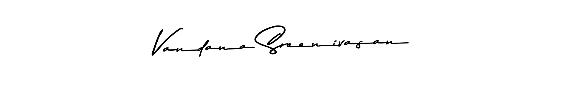 Make a beautiful signature design for name Vandana Sreenivasan. With this signature (Asem Kandis PERSONAL USE) style, you can create a handwritten signature for free. Vandana Sreenivasan signature style 9 images and pictures png