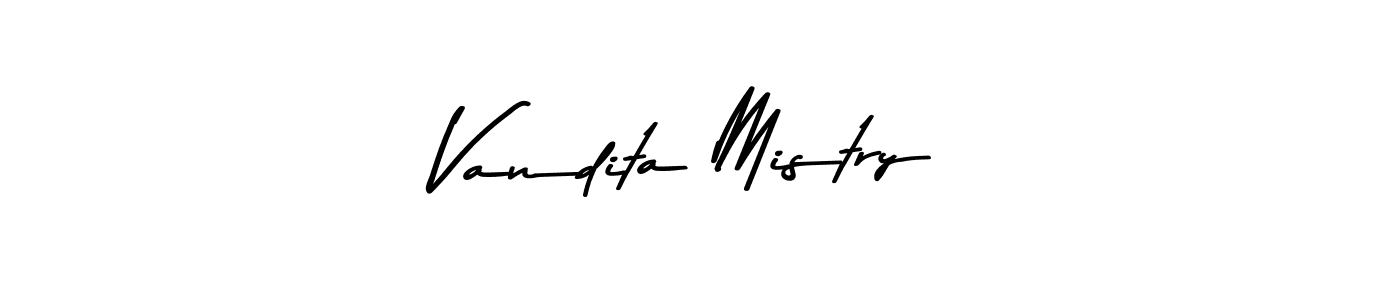 How to make Vandita Mistry signature? Asem Kandis PERSONAL USE is a professional autograph style. Create handwritten signature for Vandita Mistry name. Vandita Mistry signature style 9 images and pictures png