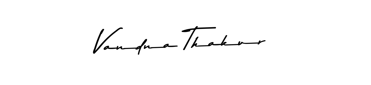 Make a beautiful signature design for name Vandna Thakur. With this signature (Asem Kandis PERSONAL USE) style, you can create a handwritten signature for free. Vandna Thakur signature style 9 images and pictures png